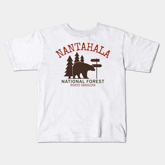 Nantahala National Forest Kids T-Shirt by Mountain Morning Graphics